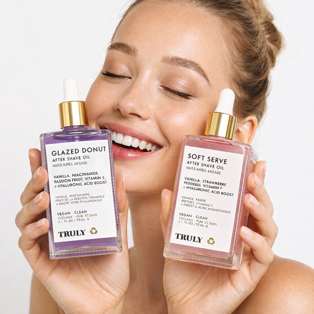 Combo 2x1 Truly Aceite Post Afeitado: Piel calmada, hidratada y deliciosamente perfumada