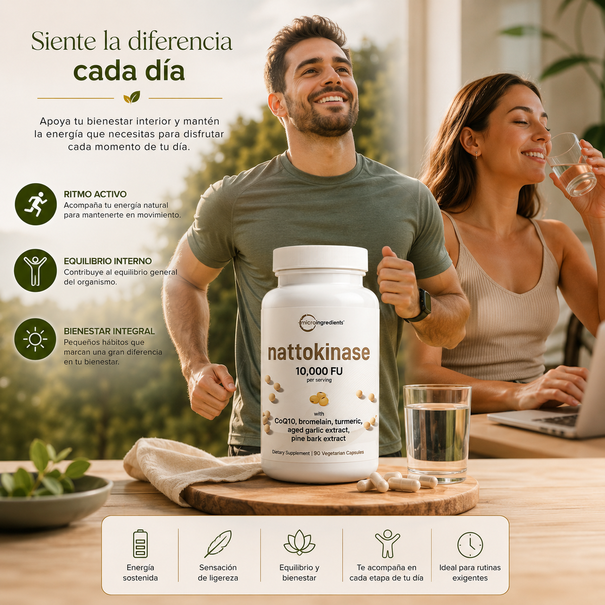 Ingredientes de la fórmula Nattokinase para bienestar diario - JM Essential