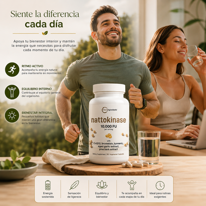 Ingredientes de la fórmula Nattokinase para bienestar diario - JM Essential